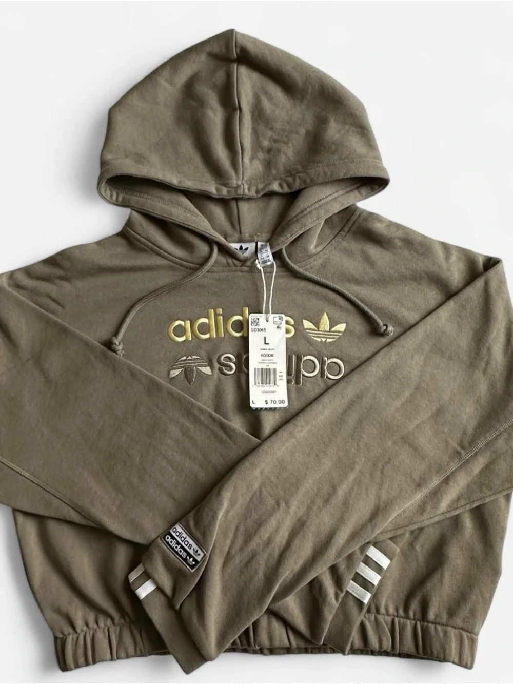 adidas Originals RYV Clay Embroidered Hoodie NWT L